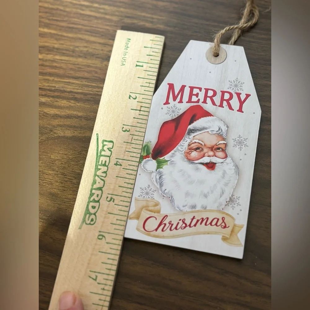 Christmas ornaments or package tags Set of 5  6” tall 3”